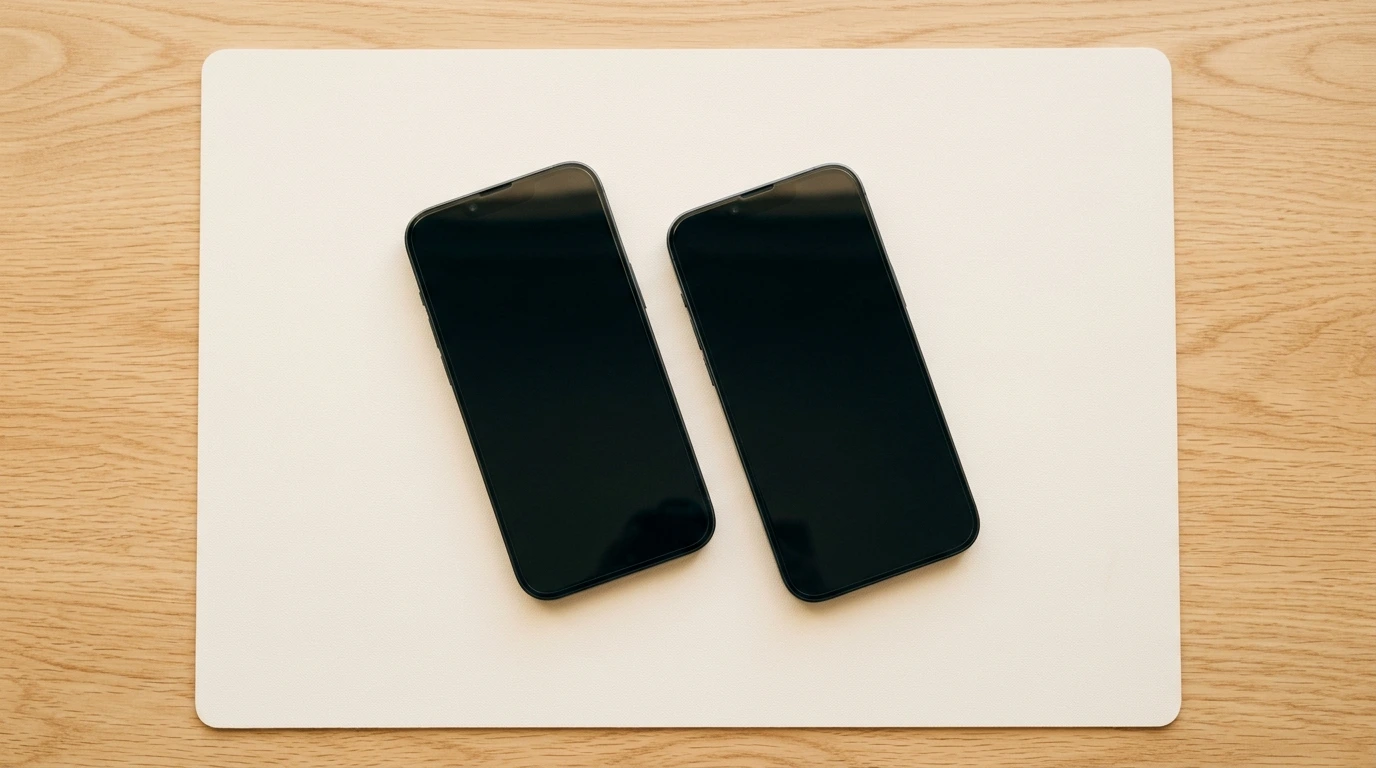 Due smartphone su una scrivania